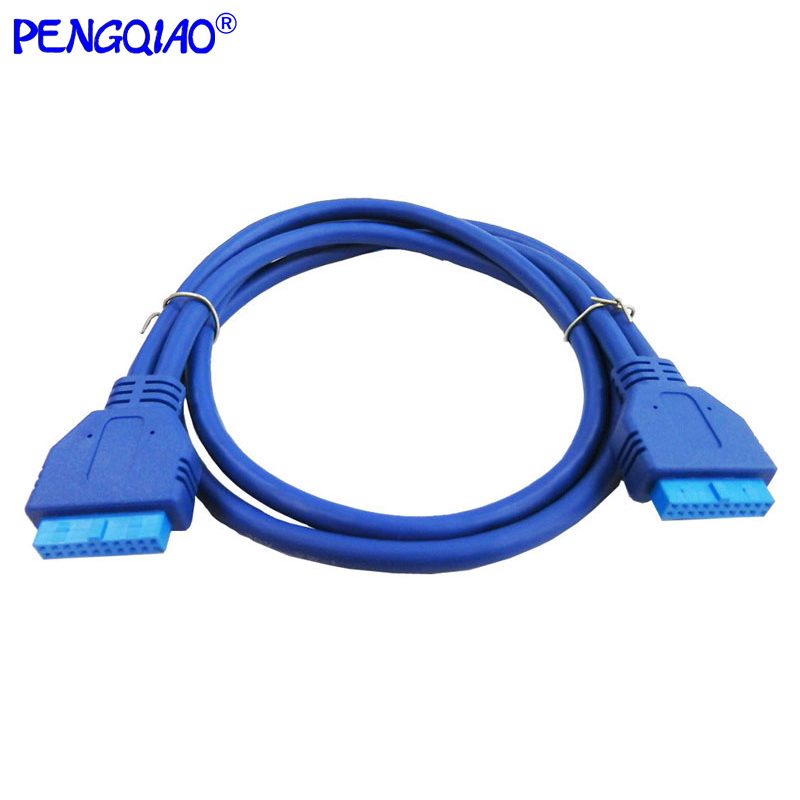 USB3.0数据线IDC20PIN母头蓝色线机箱线