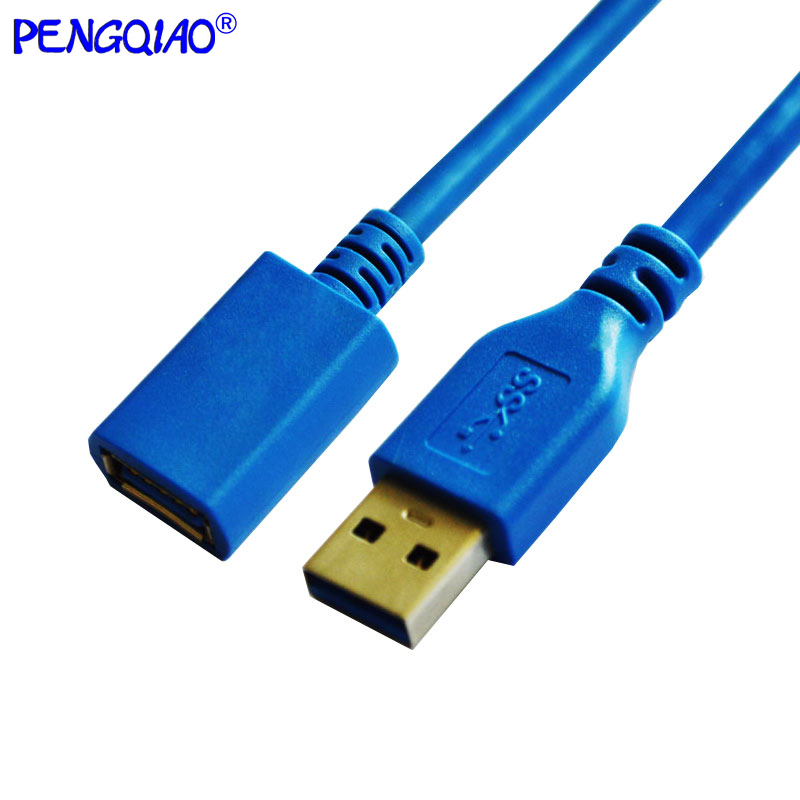 USB3.0数据线延长线公转母蓝色线材OD5.0