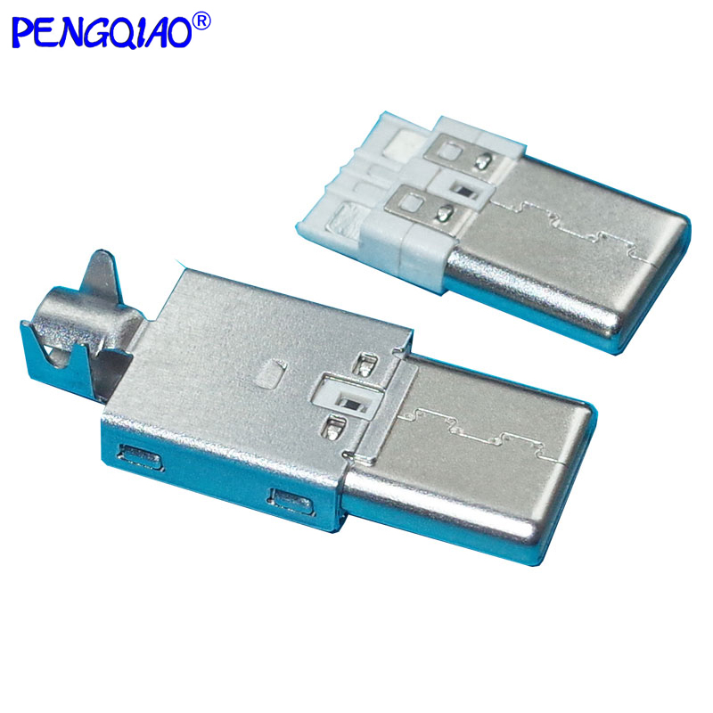 Type-C公头连器USB-C拉伸壳无缝满P正反插无PCB大电